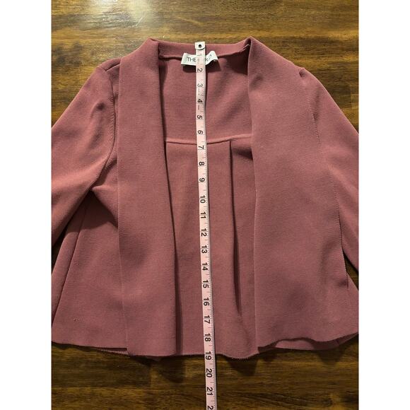 The Fold London Womens Small Cropped Knit Shrug Jacket Cardigan Open Front Boxy - Picture 10 of 14